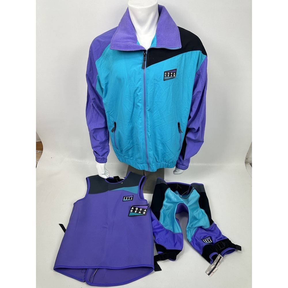 Nike Aqua Gear Wet Suit windbreaker 3 piece Set NEW‎ VINTAGE Men's L/XL